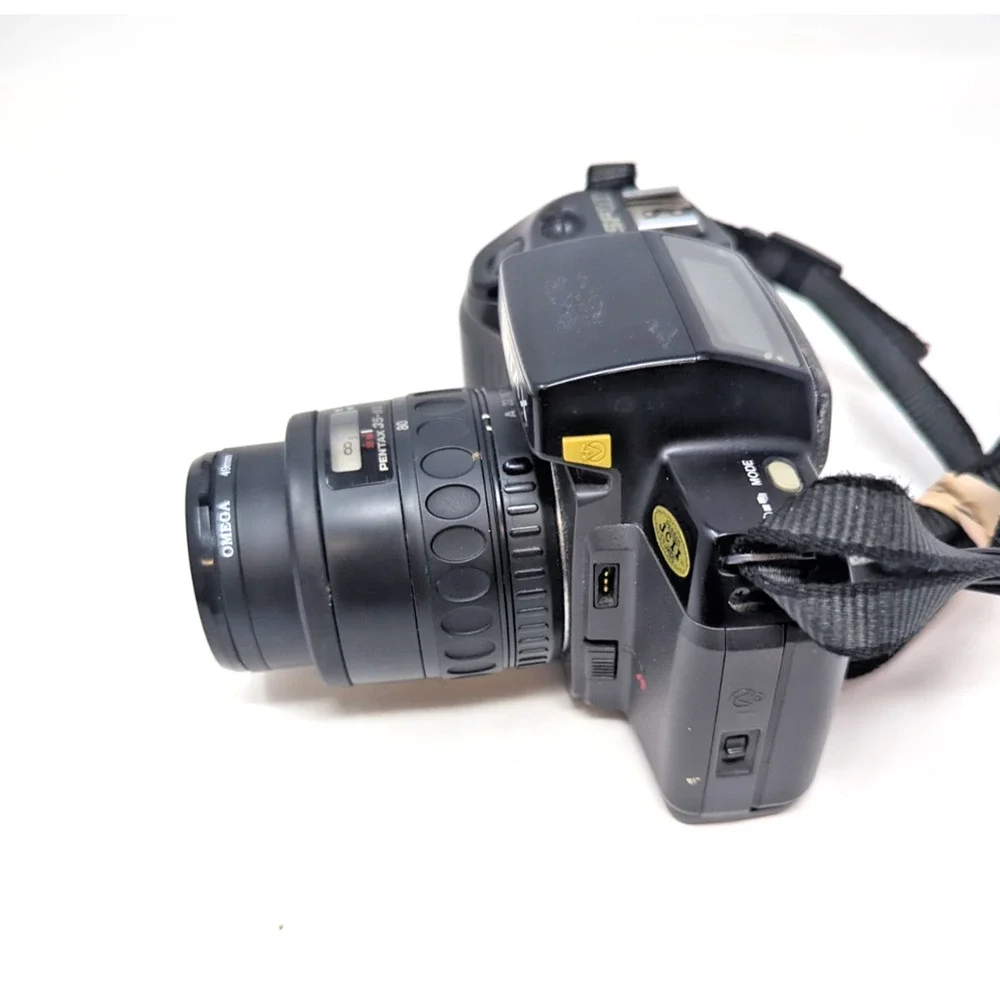 Pentax SF10 35mm Film AF SLR Camera Body Parts 35-80mm lens Untested fast ship